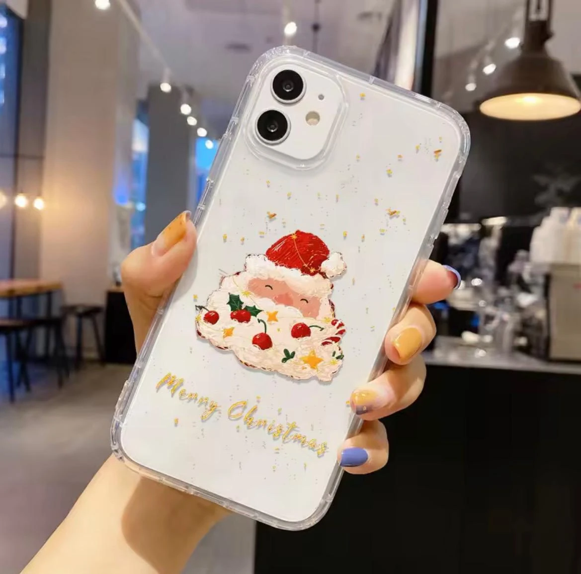 Christmas 04 Baskılı Şeffaf Tpu Koruyucu Kılıf 