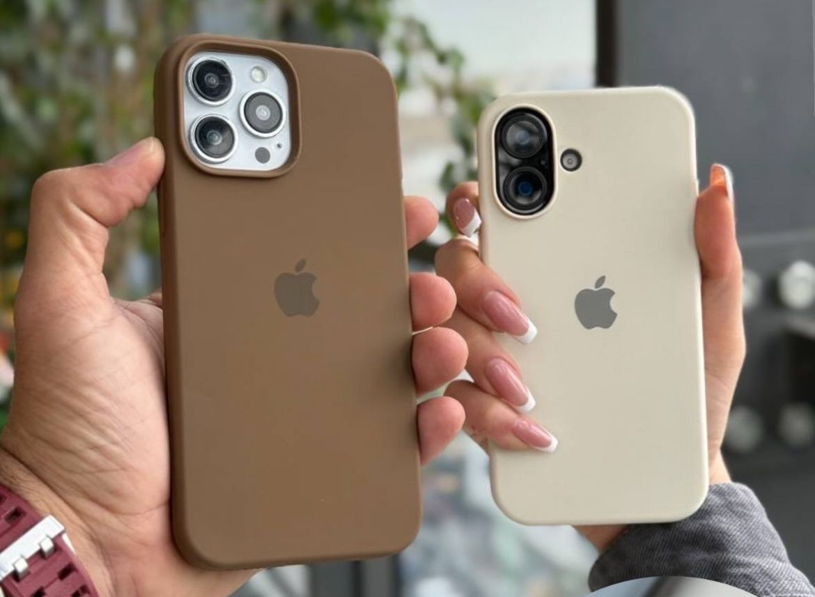 KAHVE RENK APPLE LOGOLU LANSMAN İÇİ SÜET KADİFE KILIFLAR 