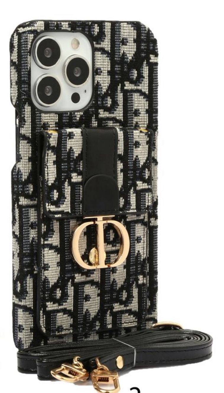 C.Dior Askılı Kumaş Cuzdanlı Signature Kılıflar 