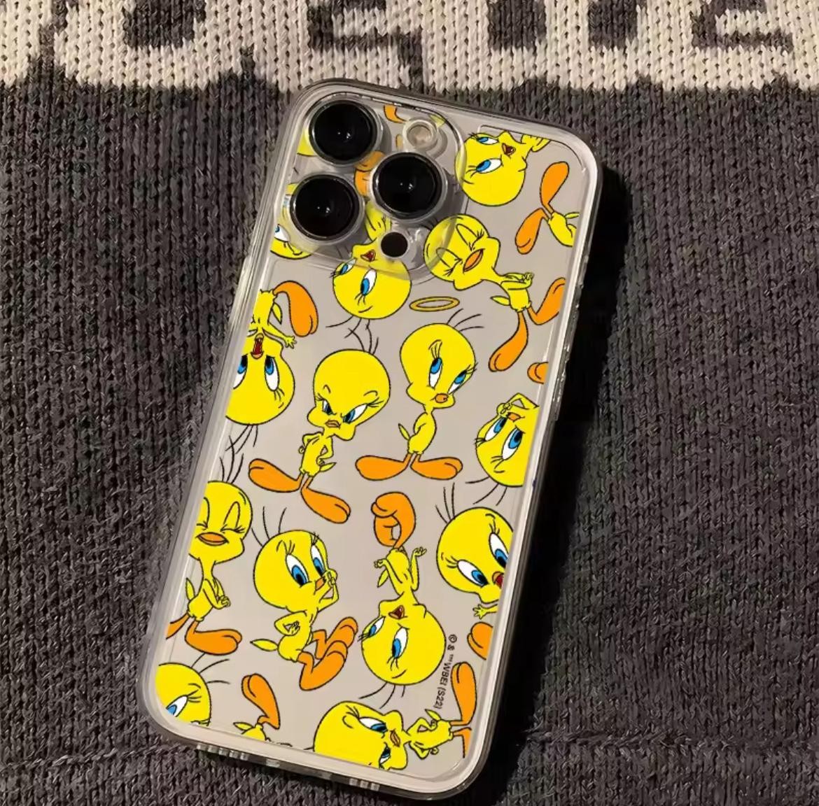 CUTE TWEETY BASKILI ŞEFFAF TPU KORUYUCU  KILIFLAR 