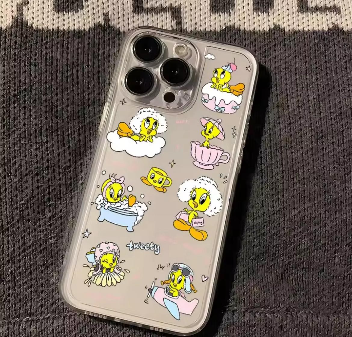 TWEETY 1 BASKILI ŞEFFAF  TPU KORUYUCU KILIFLAR 