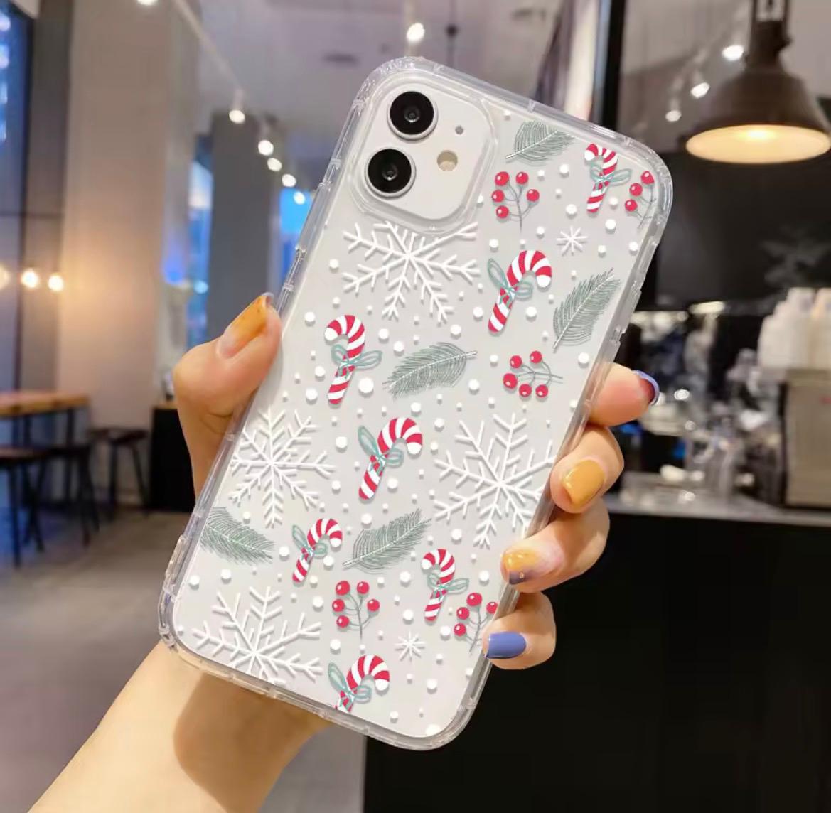 Christmas 05 Baskılı Şeffaf Tpu Koruyucu Kılıf 