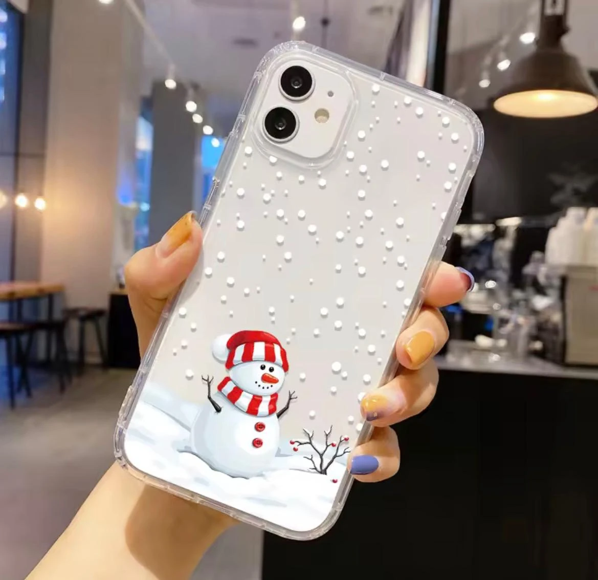 Kardan Adam Temalı Baskılı Şeffaf Tpu Koruyucu Kılıf 