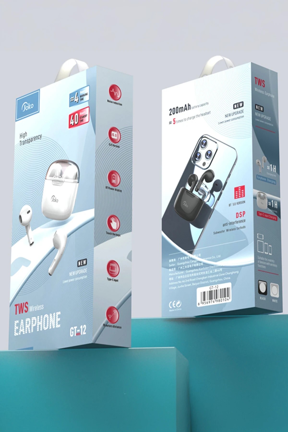 Konfulon GT12 Kablosuz Airpods Kulaklık - Beyaz