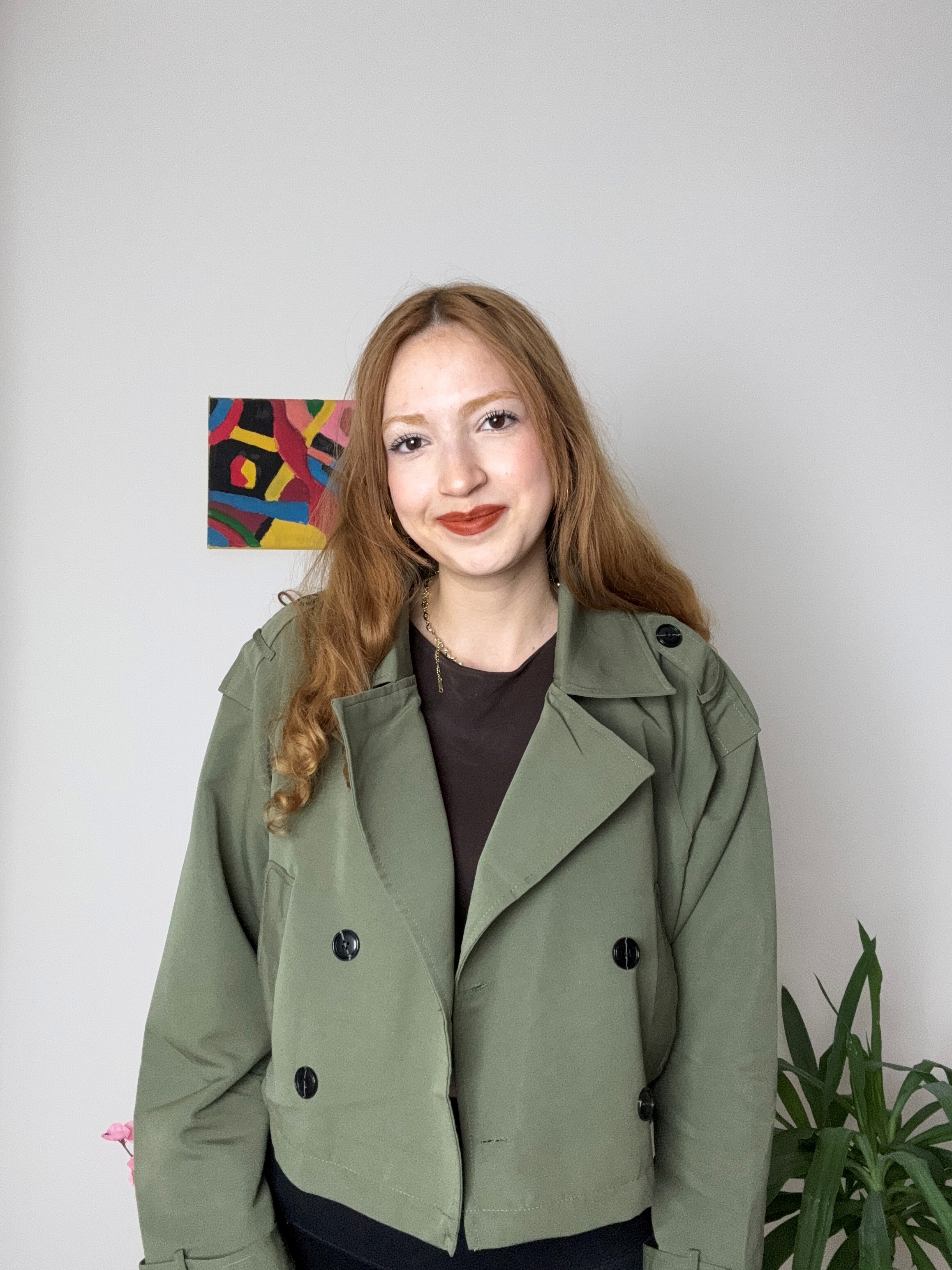 Yeşil Kısa Trençkot