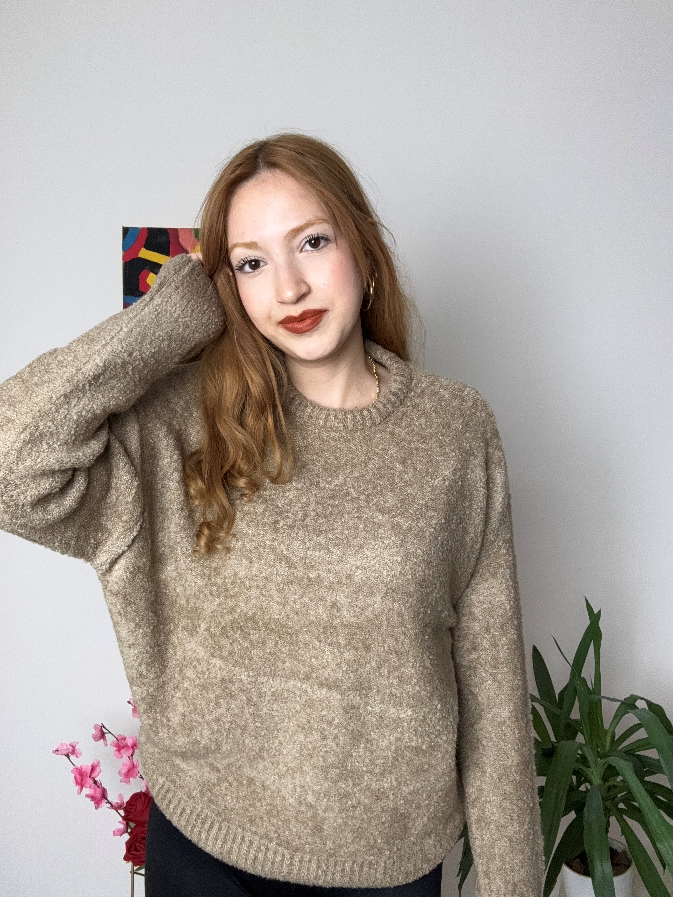 Balıkçı Yaka Bej Kazak