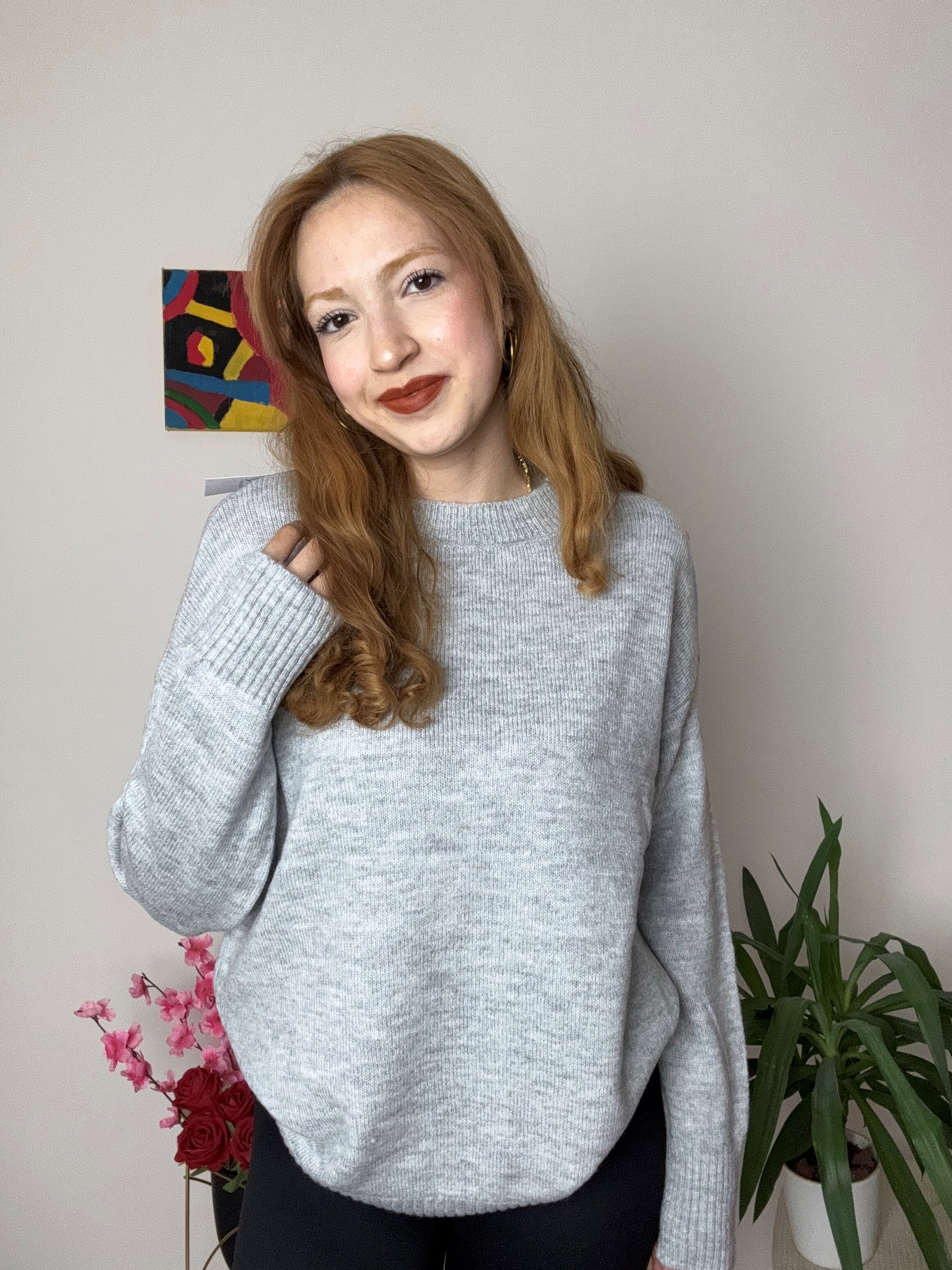 Balıkçı Yaka Gri Kazak