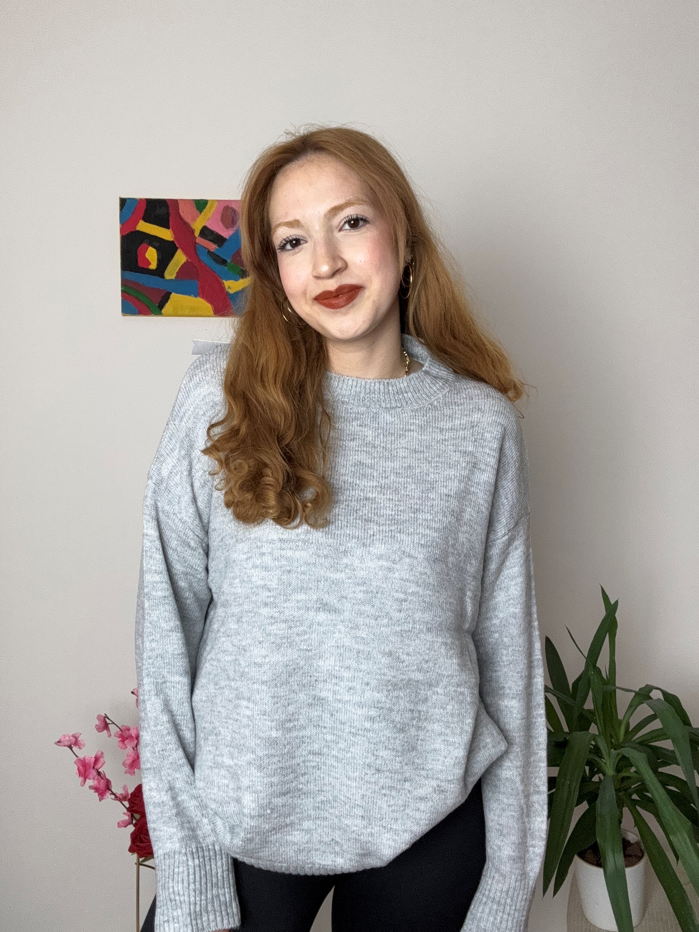 Balıkçı Yaka Gri Kazak