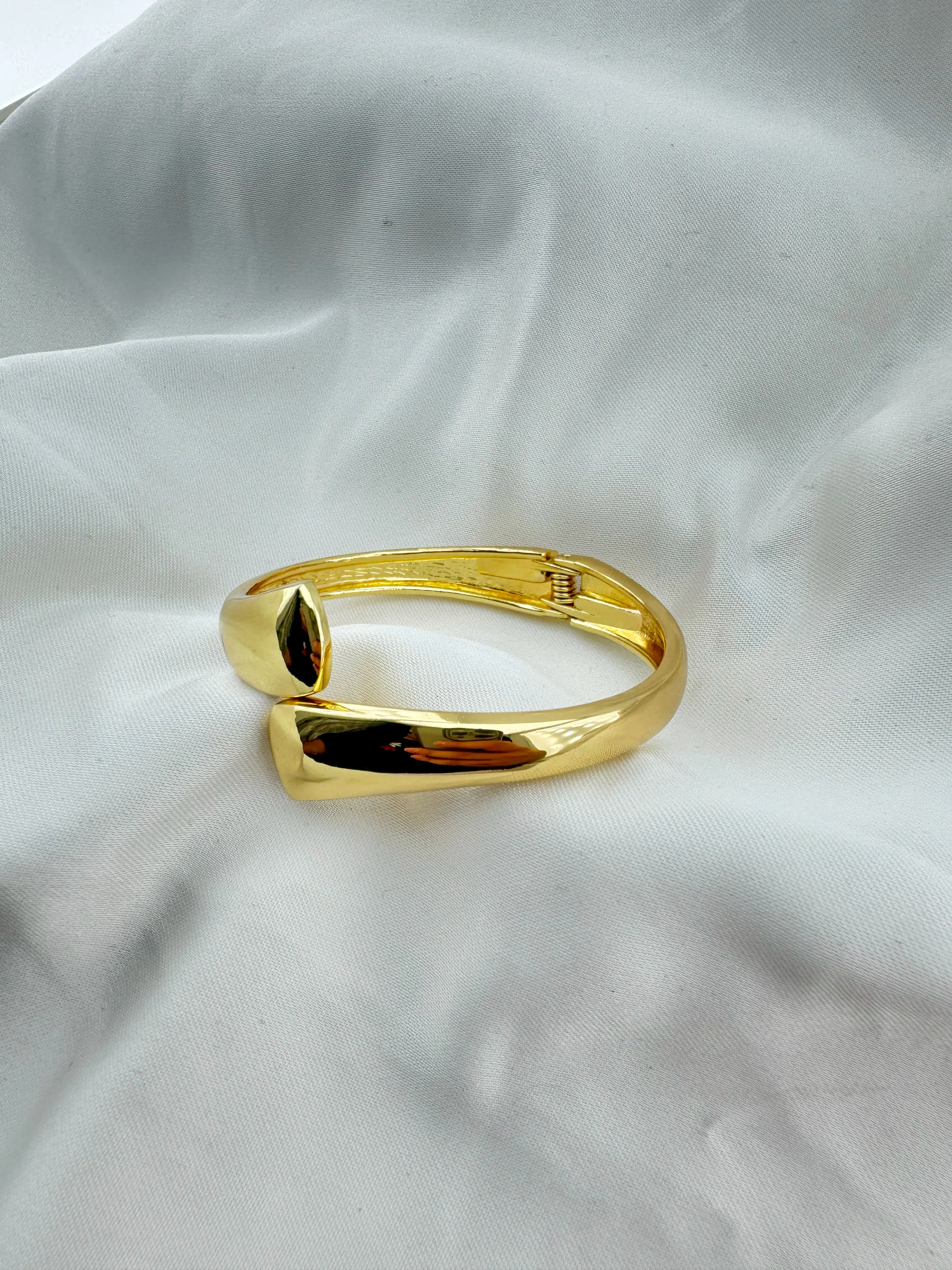 Altın Kaplama Çelik Kelepçe Bileklik