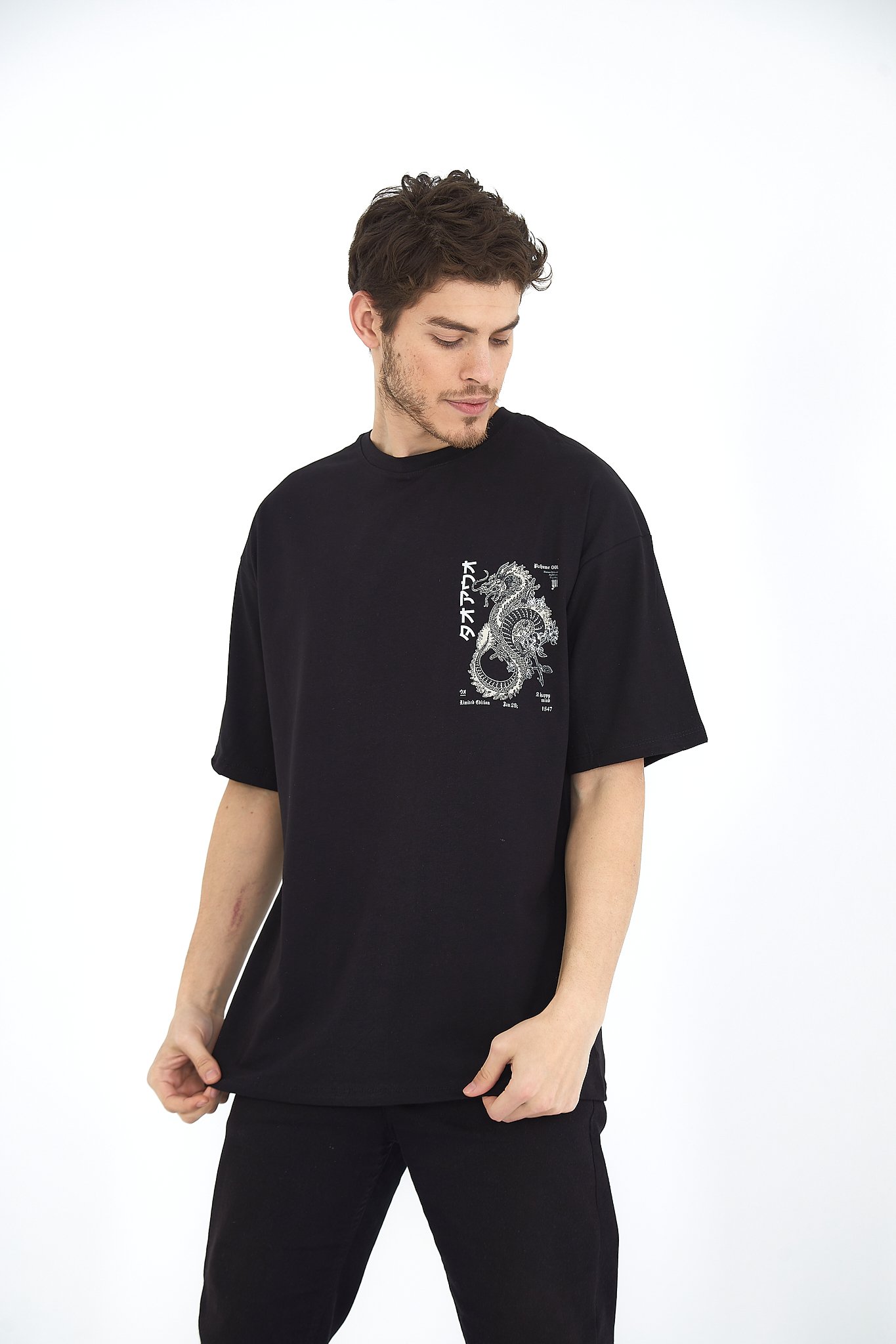 Oversize Baskılı T-Shirt