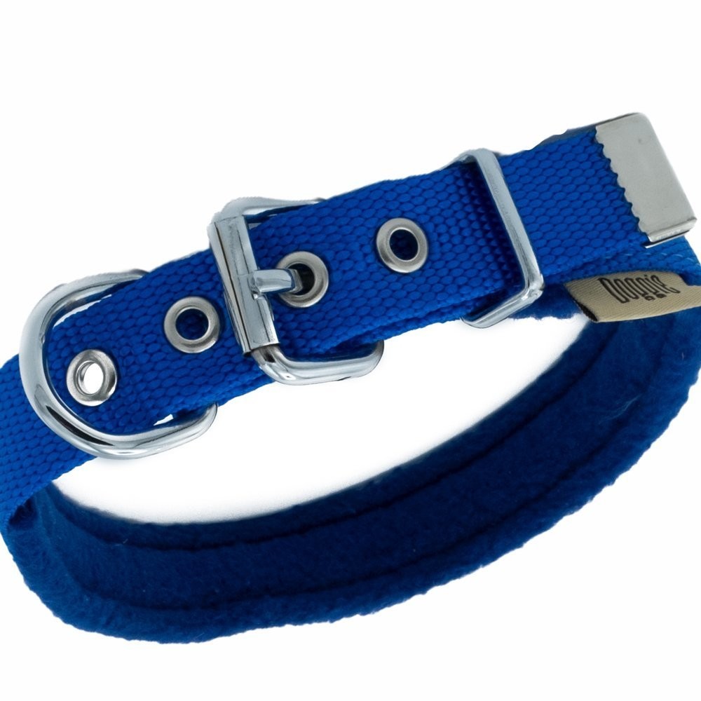 Doggie Polar Dokumadan El Yapımı Köpek Boyun Tasması 2x35-40 Cm Royal Mavi
