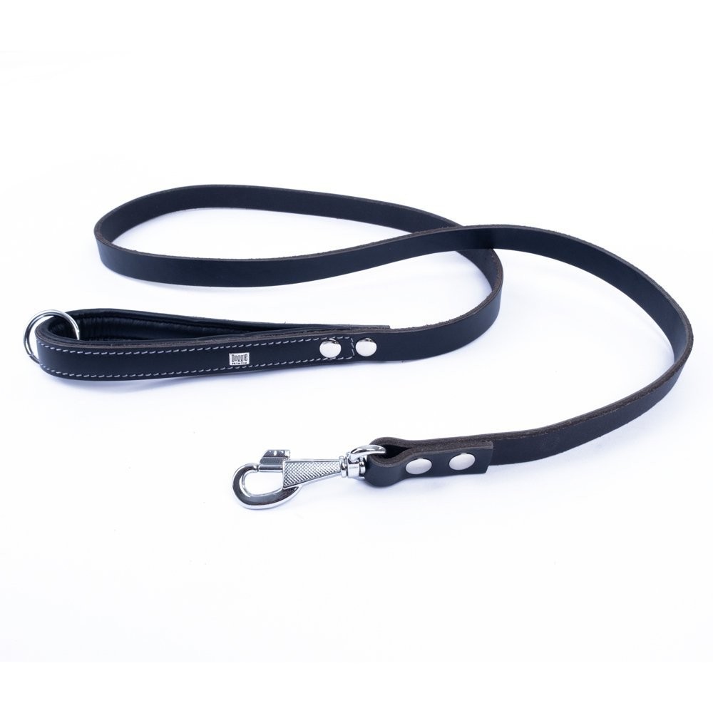 Doggie Firstclass Gerçek Deriden El Yapımı Köpek Gezdirme Kayışı 2.5x120 Cm Siyah