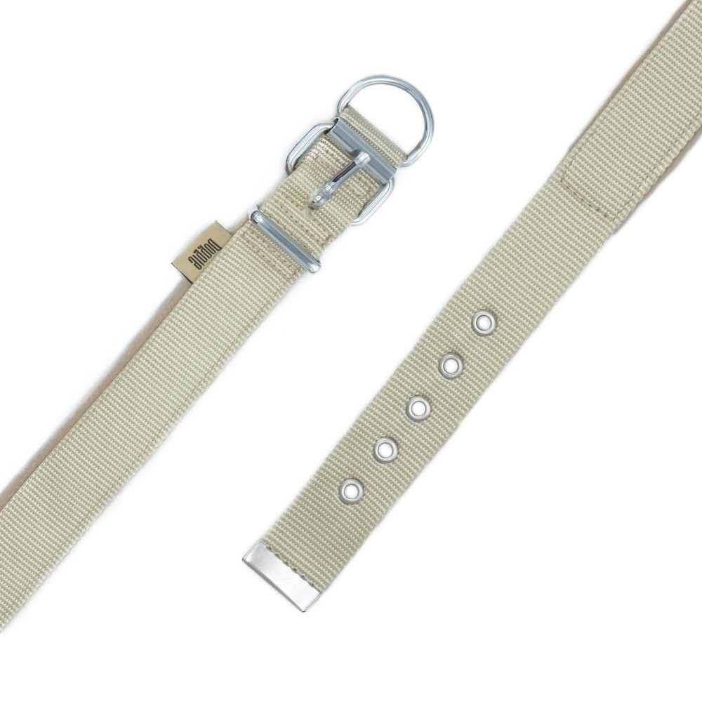Doggie Polar Dokumadan El Yapımı Köpek Boyun Tasması 3x42-50 Cm K.Haki