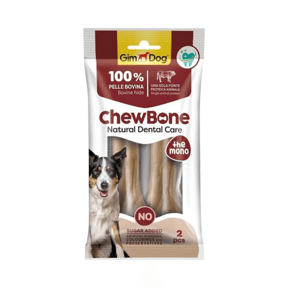 GimDog ChewBone Diş Sağlığı Destekleyici Naturel Press Kemik 14 cm 120 Gr (2'li)