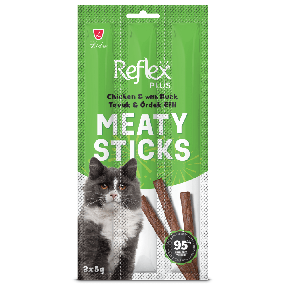 Reflex Plus Tavuklu ve Ördek Etli Stick Yetişkin Kedi Ödül Maması 3x5 Gr