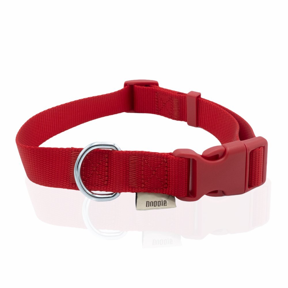 Doggie Ayarlanabilir Özellikli Dokumadan El Yapımı Köpek Boyun Tasması 2.5x40-50c Cm Kırmızı