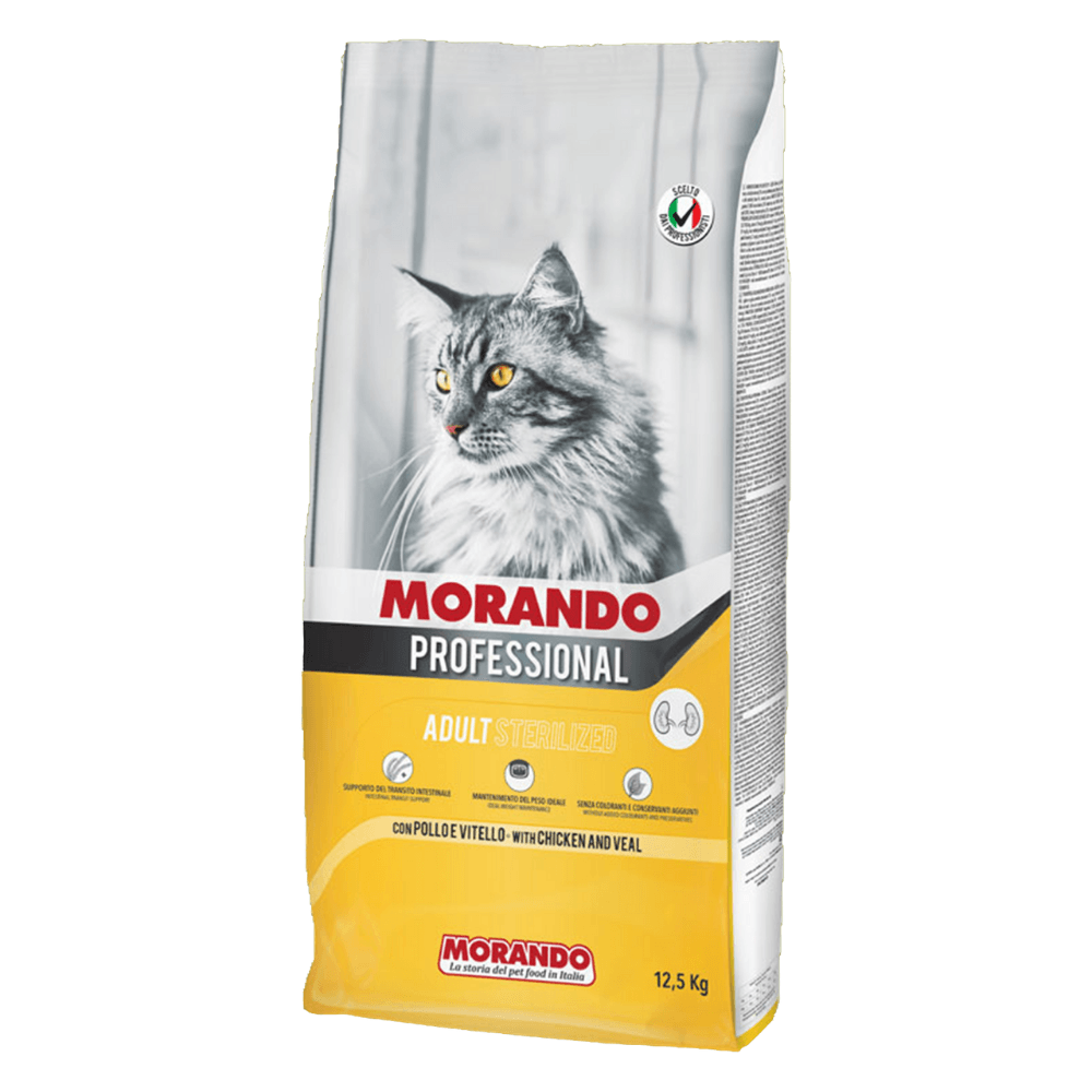 Morando Professional Tavuklu ve Dana Etli Kısırlaştırılmış Kedi Maması 12,5 Kg