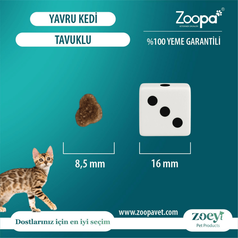 Zoey Tavuklu Yavru Kedi Maması 15 KG