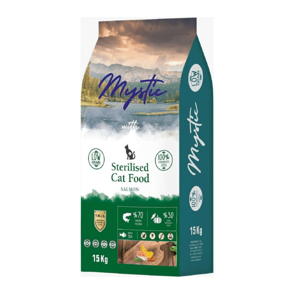 Mystic Az Tahıllı Somonlu Kısırlaştırılmış Yetişkin Kedi Maması 15 Kg