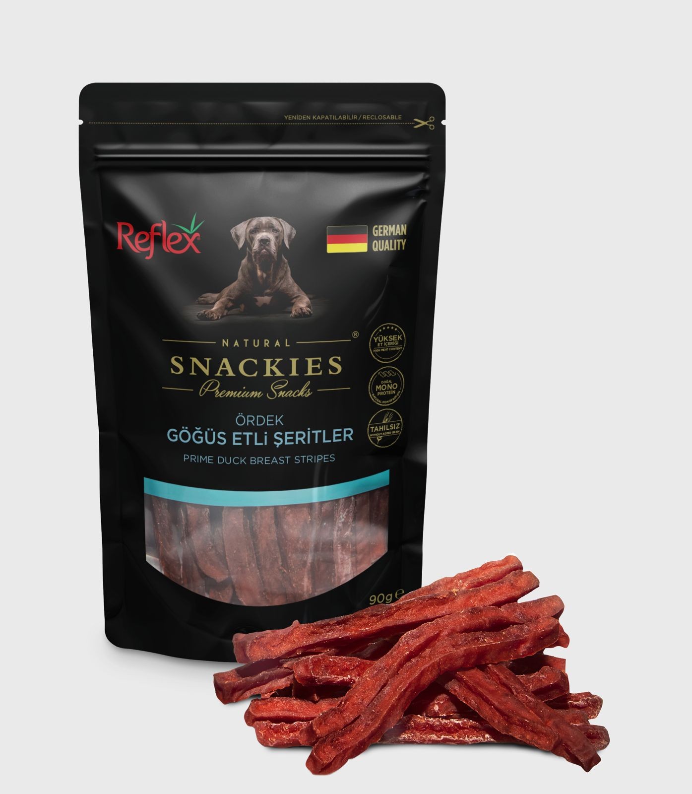 Reflex Snackies Ördek Göğüs Etli Şeritler Köpek Ödülü 90 Gr