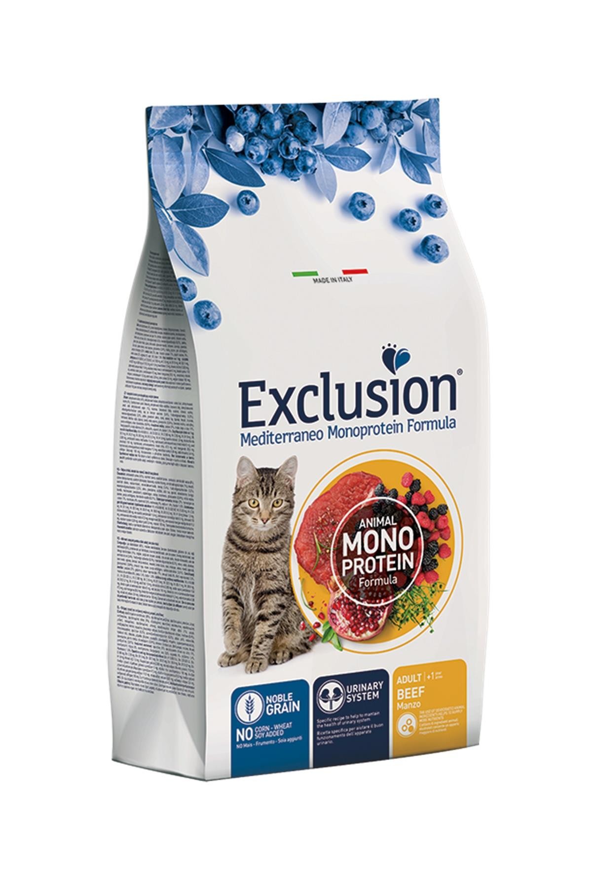 Exclusion Monoprotein Sığırlı ve Narlı Düşük Tahıllı Yetişkin Kedi Maması 1.5 Kg