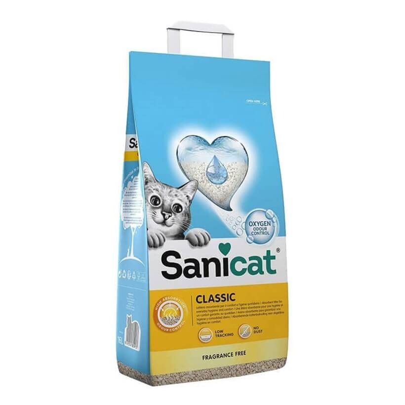 SaniCat Classic Kokusuz Topaklanan Kedi Kumu 10 Lt