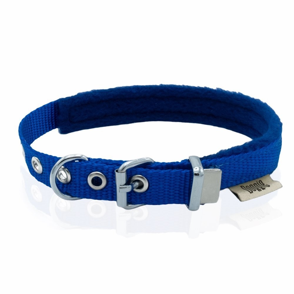 Doggie Polar Dokumadan El Yapımı Köpek Boyun Tasması 1.5x25-30 Cm Royal Mavi