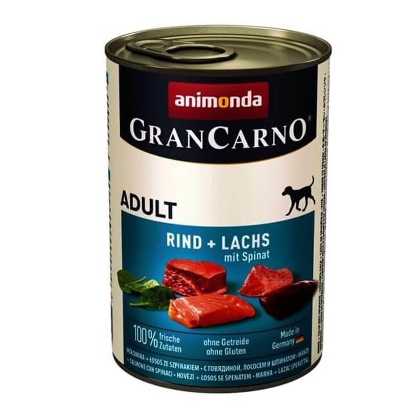 Animonda Gran Carno Sığır Etli ve Ispanaklı Yetişkin Köpek Konservesi 400 Gr