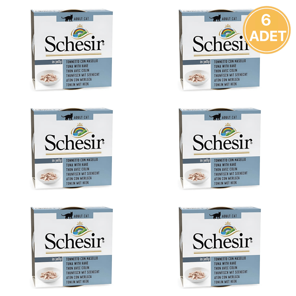 Schesir Ton Balıklı ve Barlam Balıklı Yetişkin Kedi Konservesi 85 Gr (6 Adet)