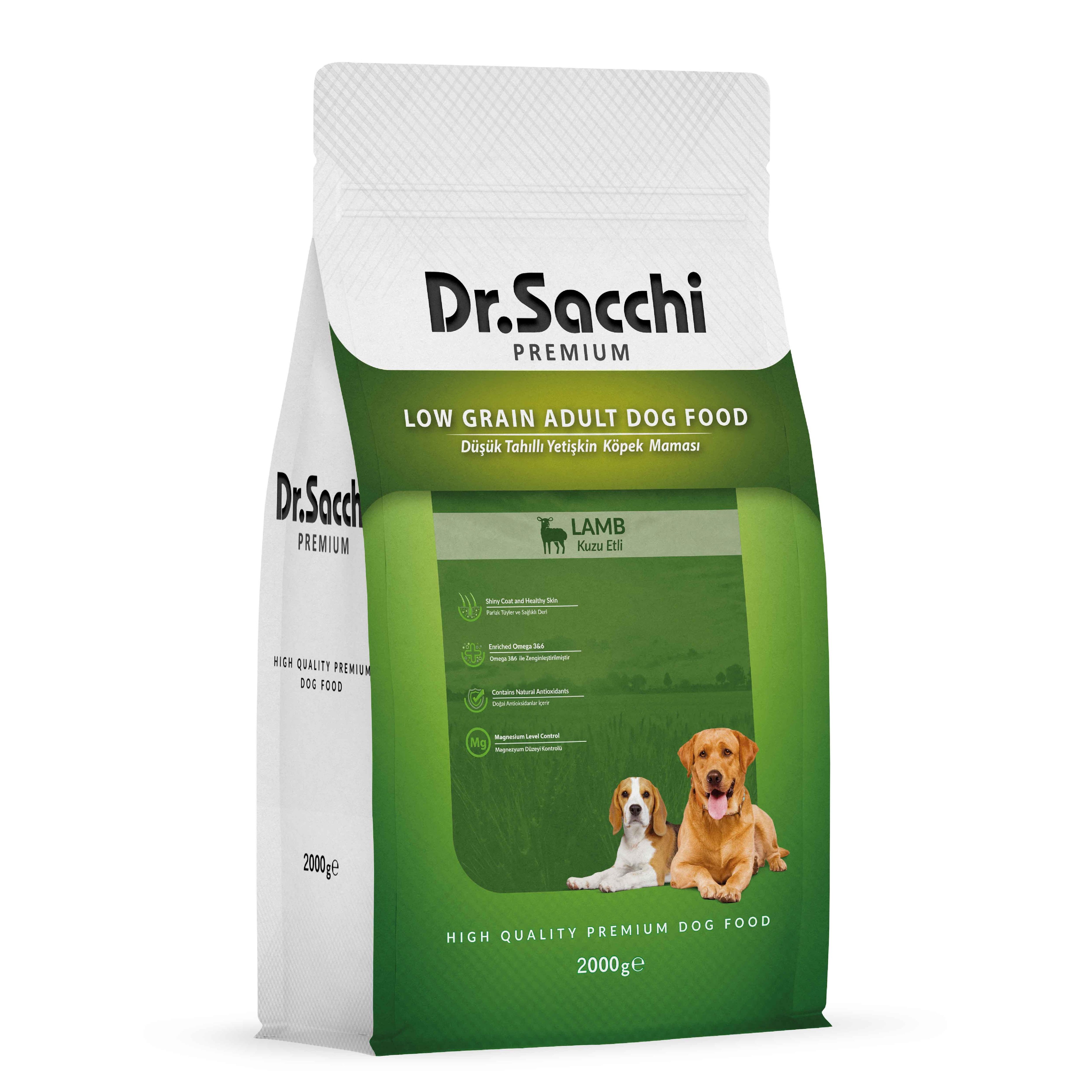 Dr. Sacchi Premium Kuzu Etli Ve Pirinçli Yetişkin Köpek Maması 2 Kg