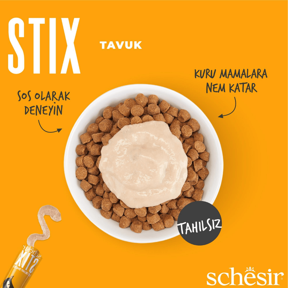 Schesir Stix Tavuklu Krem Kedi Ödülü 6 x 15 G