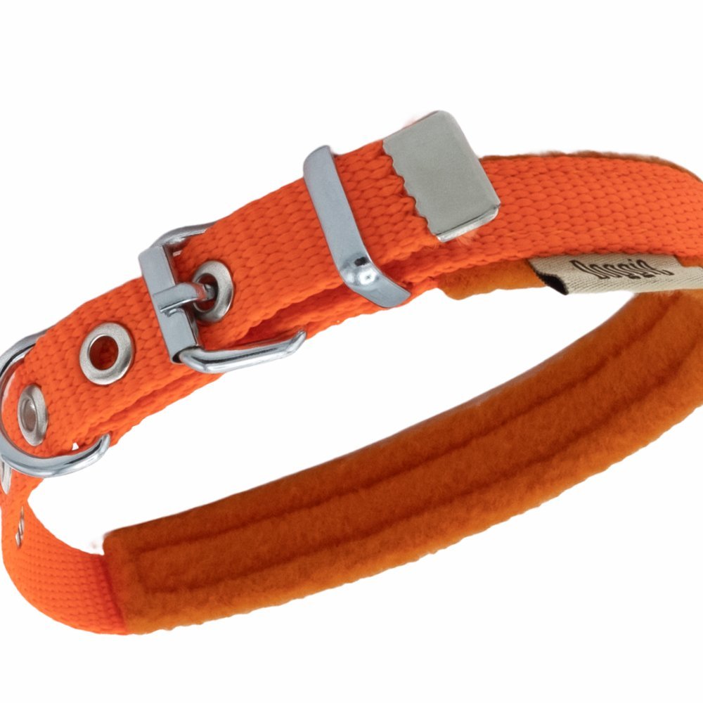 Doggie Polar Dokumadan El Yapımı Köpek Boyun Tasması 1.5x20-25 Cm Turuncu