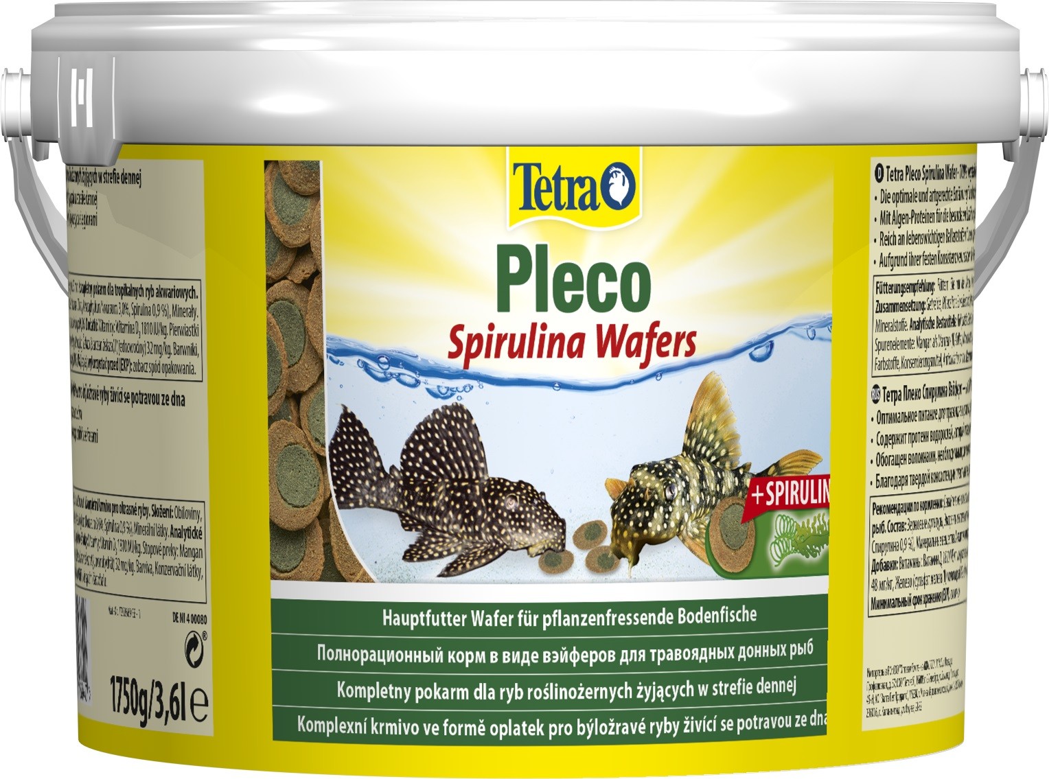 Tetra Pleco Spirulina Algae Wafers 3.6 Lt/1750 Gr