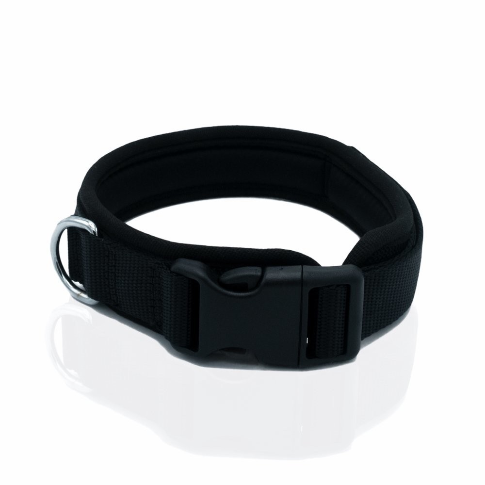 Doggie Havalı Dokumadan El Yapımı Köpek Boyun Tasması 2x35-45 Cm Siyah