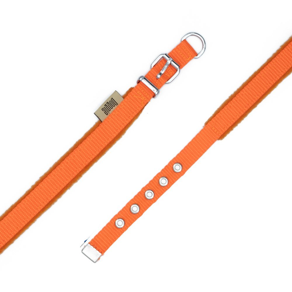 Doggie Polar Dokumadan El Yapımı Köpek Boyun Tasması 1.5x20-25 Cm Turuncu
