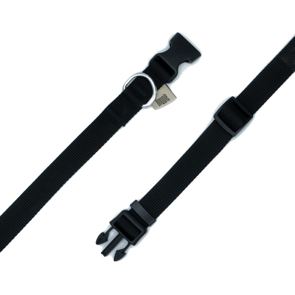 Doggie Ayarlanabilir Özellikli Dokumadan El Yapımı Köpek Boyun Tasması 2.5x40-50 Cm Siyah