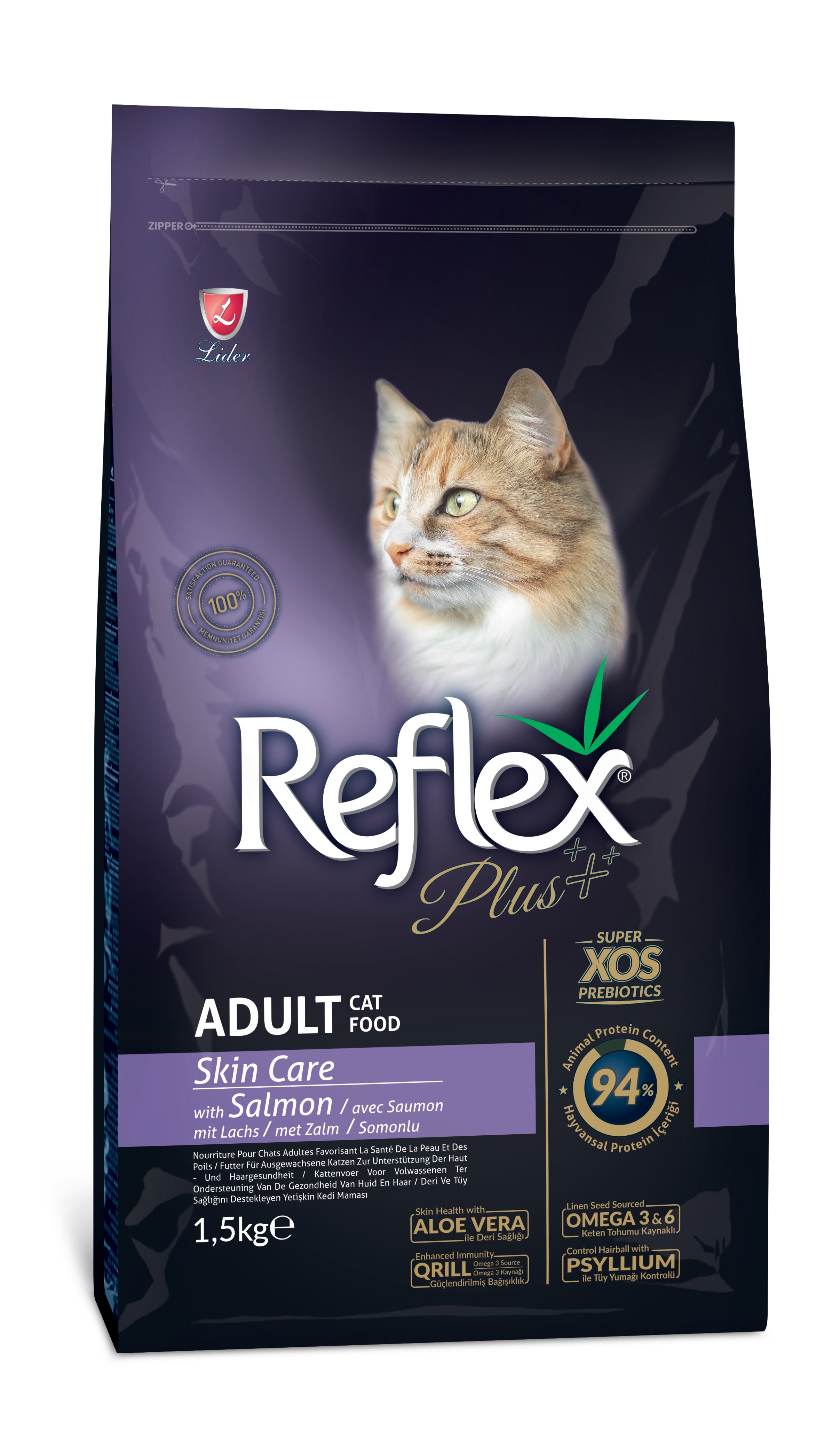 Reflex Plus Skin Care Somonlu Yetişkin Kedi Maması 1.5 Kg