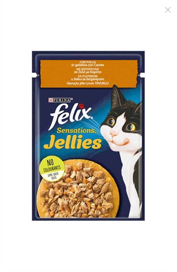 Felix Sensations Tavuk Etli Havuçlu Kedi Konservesi 85 Gr