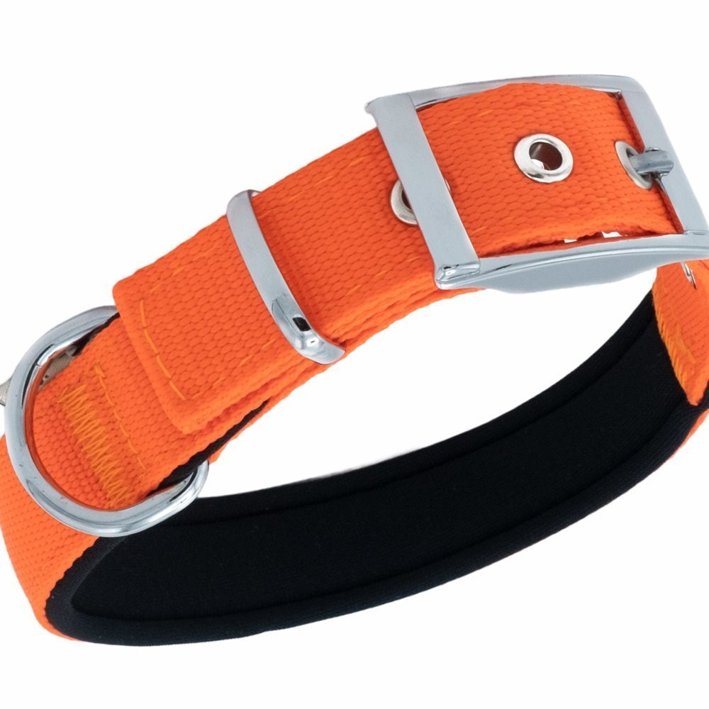 Doggie Elit Dokumadan El Yapımı Köpek Boyun Tasması 2.5x42-50 Cm Turuncu