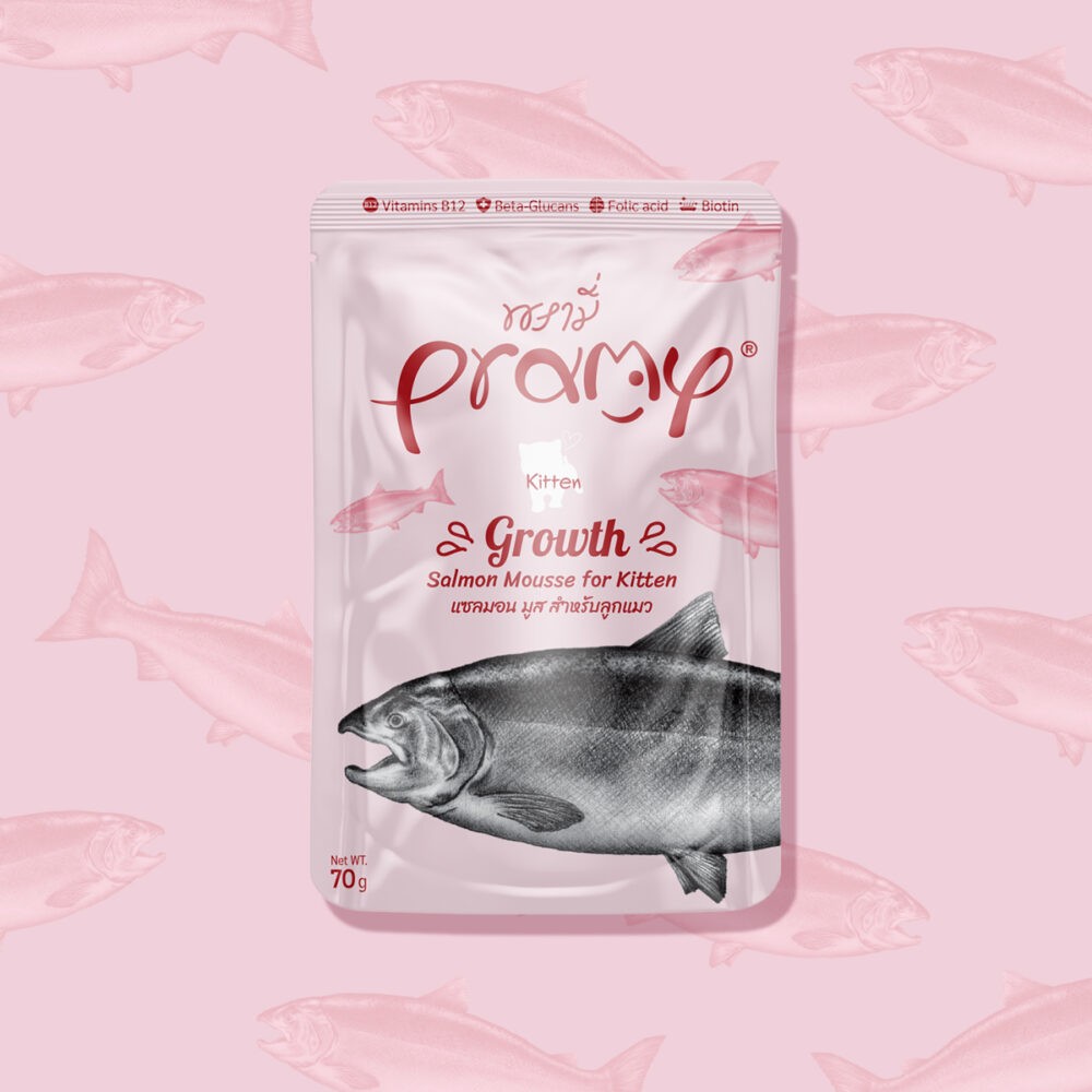 Pramy Growth Somonlu Mousse (Ezme) Yavru Kedi Konservesi 70 Gr