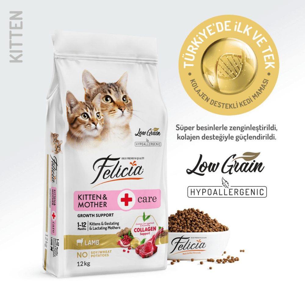 Felicia Starter Care Kuzu Etli Yavru Kedi Maması 12 Kg