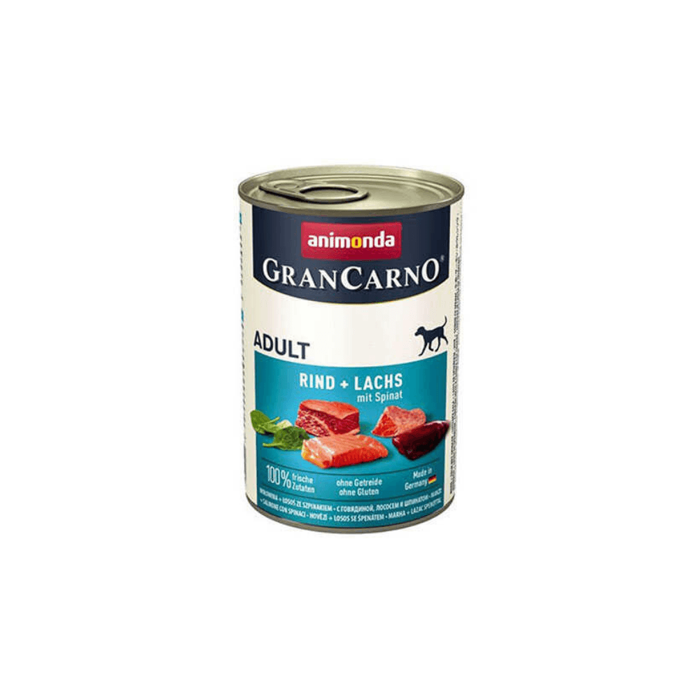 Animonda Gran Carno Sığır Etli Ispanaklı Yetişkin Köpek Konservesi 400 Gr (6 Adet)