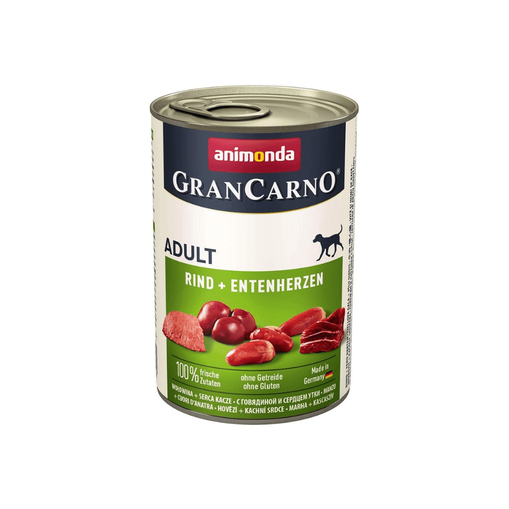 Animonda Gran Carno Sığır Etli ve Ördek Yüreği Konserve Köpek Maması 400 Gr (6 Adet)