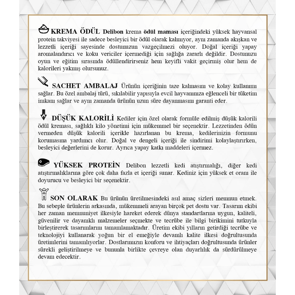 Delibon Creamy Karışık Ödül Maması Çeşit 15gr (32 Adet)