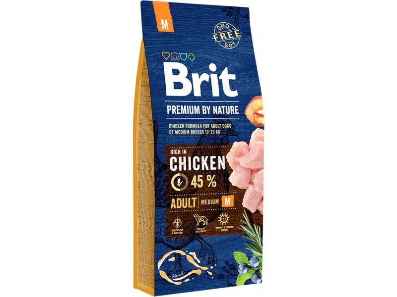 Brit Premium By Nature Tavuk Etli Orta Irk Yetişkin Köpek Maması 15 Kg