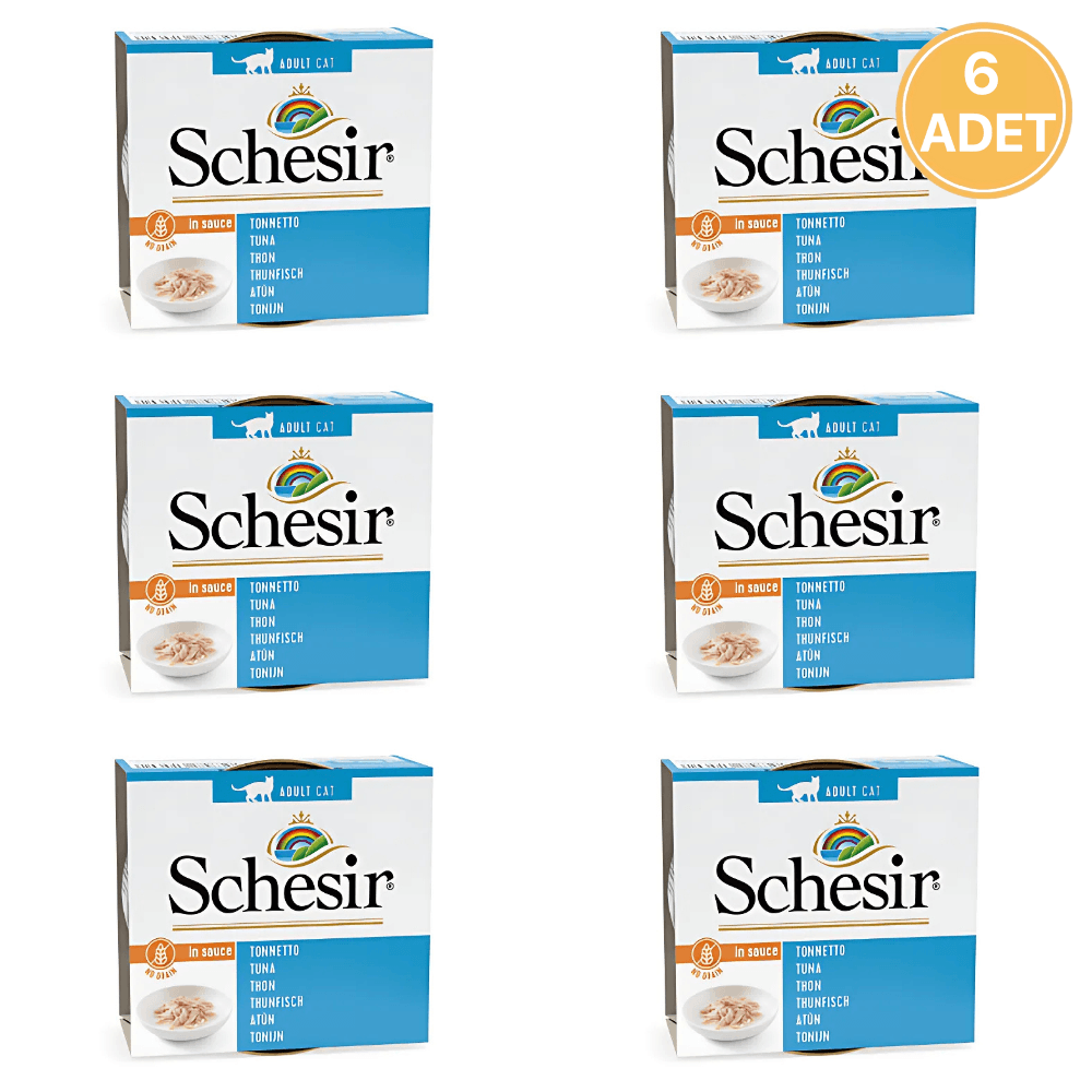 Schesir Soslu Ton Balıklı Yetişkin Kedi Konservesi 70 Gr (6 Adet)