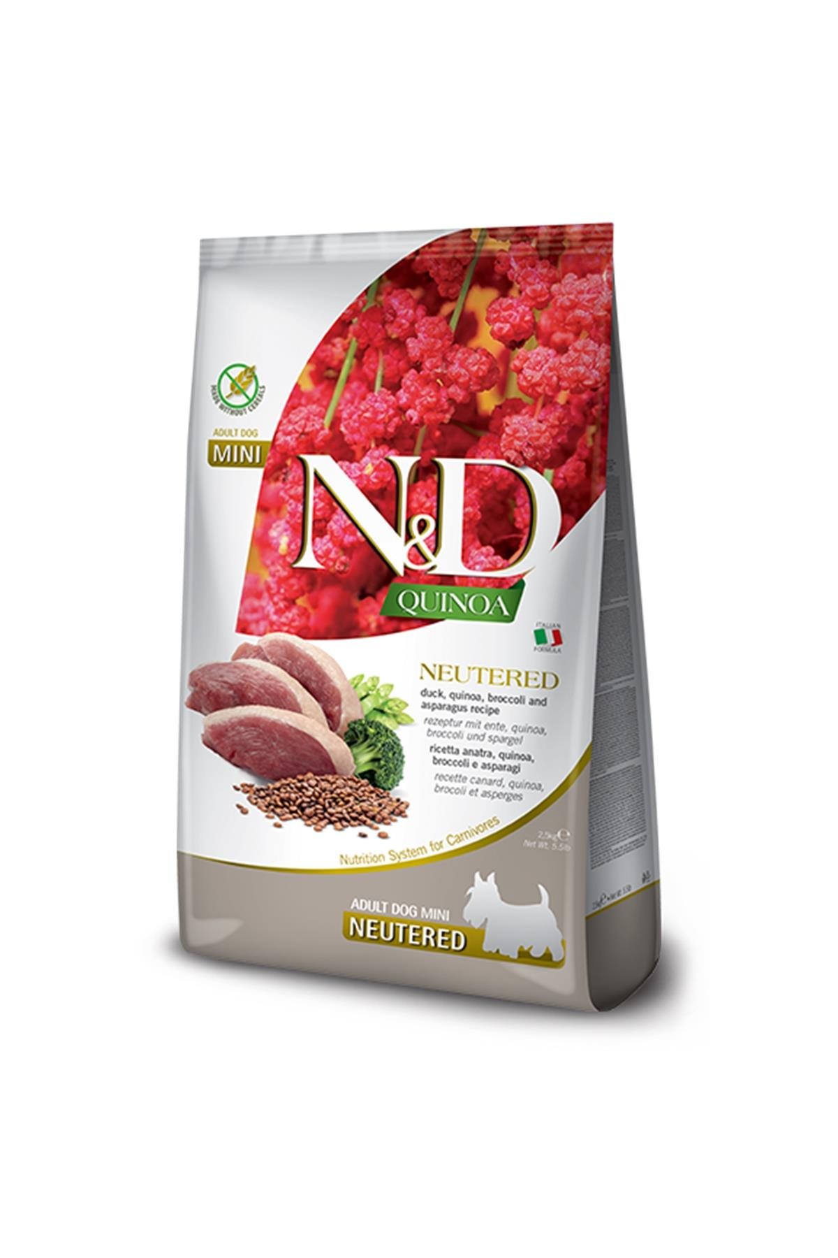 N&D Quinoa Ördek ve Brokoli Mini Küçük Irk Kısırlaştırılmış Köpek Maması 7 Kg