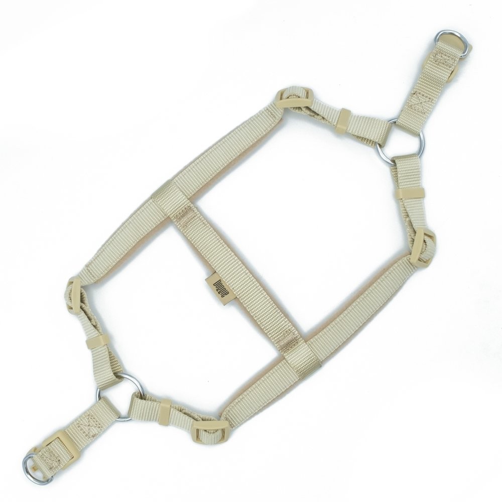 Doggie Polar Dokumadan El Yapımı Ronin Model Köpek Göğüs Tasması M-2x45-55 Cm K.Haki