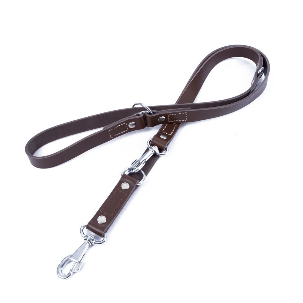 Doggie Ayarlanabilir Seri Klasik Gerçek Deriden El Yapımı  Köpek Gezdirme Kayışı 2x120-200 Cm Royal Mavi