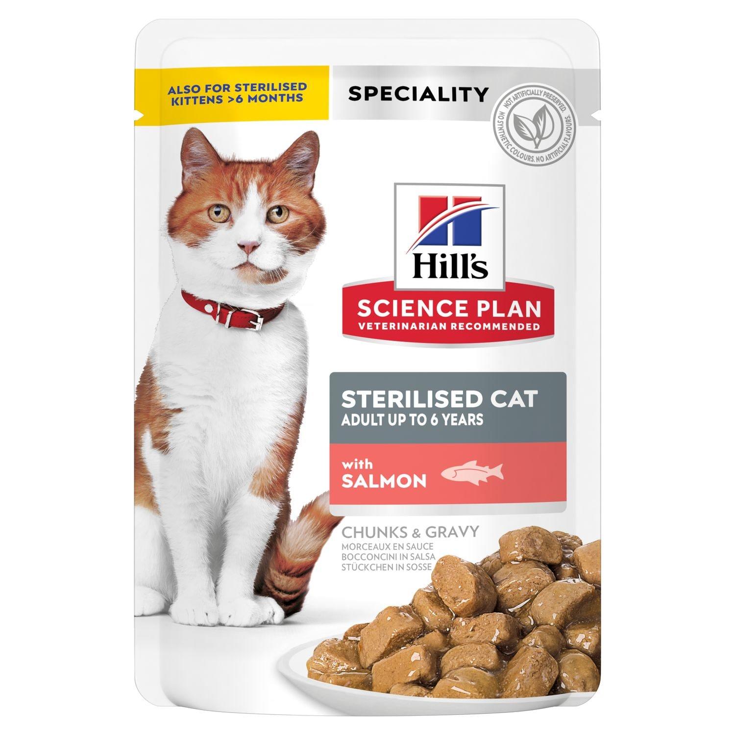 Hill's Sterilised Kısırlaştırılmış Kedi Konservesi Somonlu 85 Gr (12 Adet)